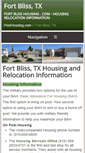 Mobile Screenshot of fortblisshousing.com