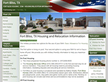 Tablet Screenshot of fortblisshousing.com